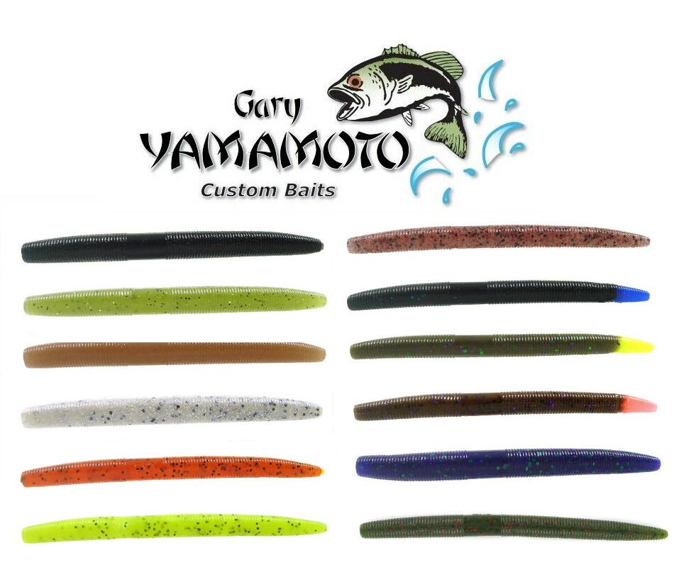 Gary Yamamoto Custom Baits 5 Senko Worm, Watermelon Red/Green Flake 