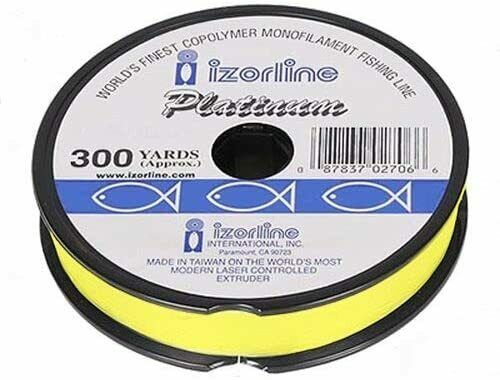 Izorline Platinum Super Co-Polymer Fishing Line 300 Yards Hi Vis Yellow